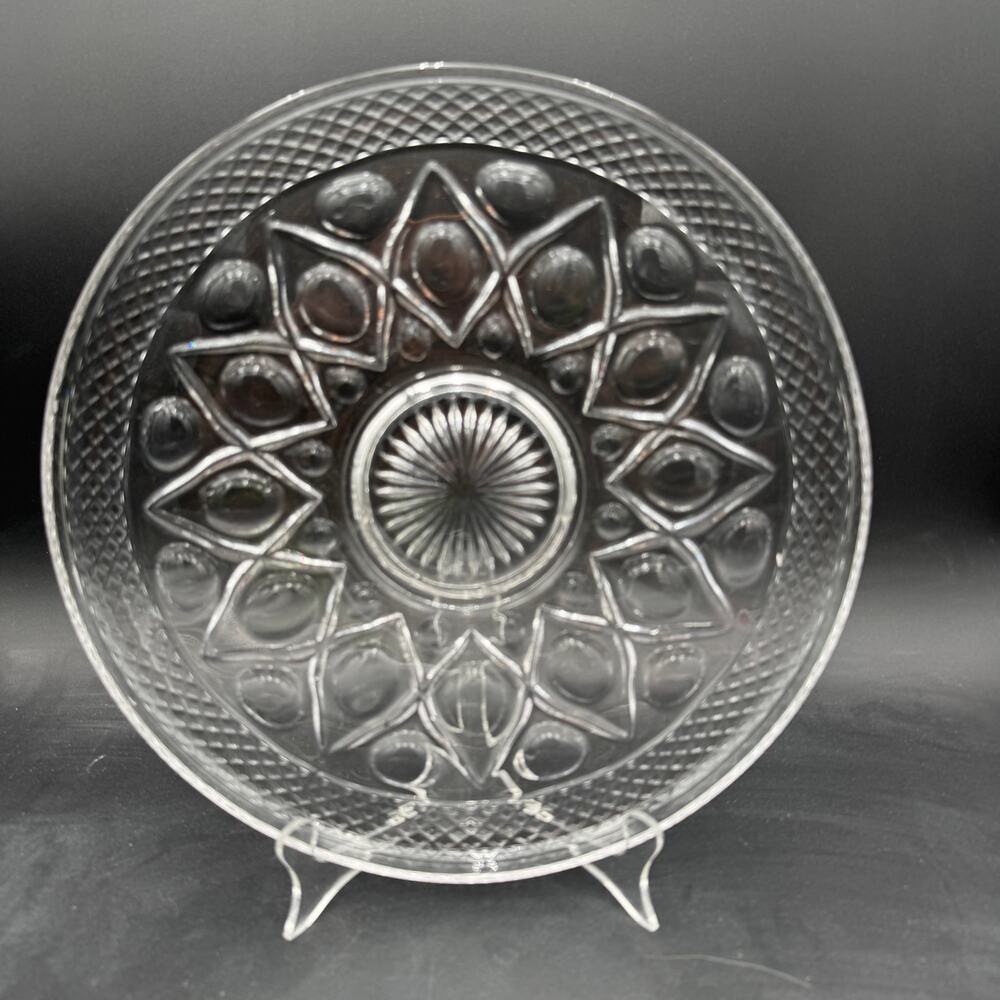 Vintage Platter Cape Cod by Imperial Glass Ohio Glassware 13"